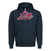 Navy Pink Kentucky Zipper Hoodie - Bettercallsaul