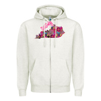 Oatmeal Heather Pink Kentucky Zipper Hoodie - Bettercallsaul