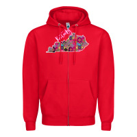 Red Pink Kentucky Zipper Hoodie - Bettercallsaul