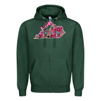 Sports Green Pink Kentucky Zipper Hoodie - Bettercallsaul