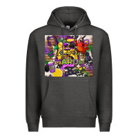 Charcoal Heather mardi gras gamer Premium Hoodie - CowGirlArtShop