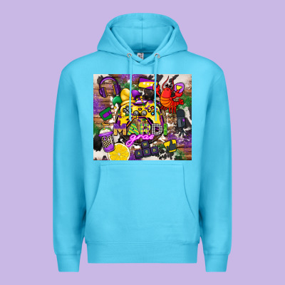 Mardi Gras Gamer Premium Hoodie Designed By Cowgirlartshop