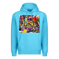 Ocean Blue mardi gras gamer Premium Hoodie - CowGirlArtShop