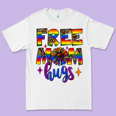 Free Mom Hugs Premium Tee Designed By Jahusdesignshop