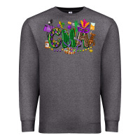 Charcoal Heather cma mardi gras cowgirl Premium Sweatshirt - CowGirlArtShop