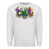 Oatmeal Heather cma mardi gras cowgirl Premium Sweatshirt - CowGirlArtShop