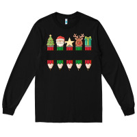 Black add your personalization christmas pencils Long Sleeve Tee - MaliasSmallBusiness