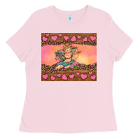 Bubblegum Pink cupid valentine's day Ladies Tee - RanaPortraitStore