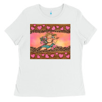 White cupid valentine's day Ladies Tee - RanaPortraitStore
