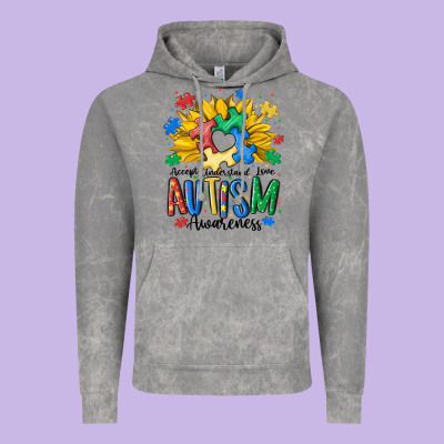 Accept Understand Love Awareness Vintage Hoodie Designed By Maliassmallbusiness