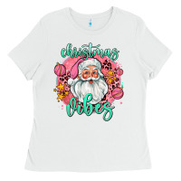 White christmas vibes santa Ladies Tee - AdoDesignShop