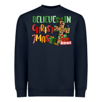 Navy believe in christmas Heavyweight Sweatshirt - MaliasSmallBusiness