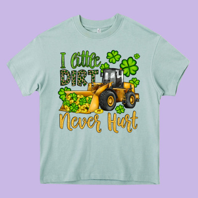 A Little Dirt Never Hurt St Patricks Bulldozer Heavy Core Tee Designed By Jahusdesignshop