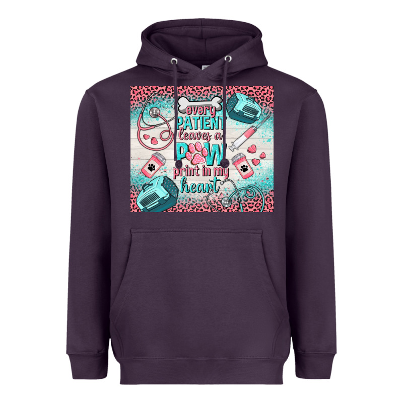 Every Patient Leaves A Paw Print In My Heart Heavyweight Hoodie by TumblerDesignByShophia | Teevron
