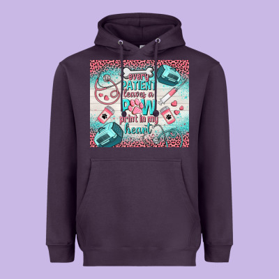 Every Patient Leaves A Paw Print In My Heart Heavyweight Hoodie Designed By Tumblerdesignbyshophia
