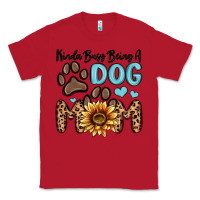 Red kinda busy being a dog mom Classic Tee - MaliasSmallBusiness