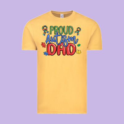 Proud Autism Dad Vintage Tee Designed By Maliassmallbusiness