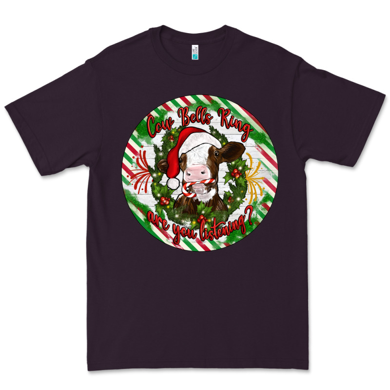 Christmas Cow Bells Ring Are You Listening Premium Tee by Artiststas | Teevron