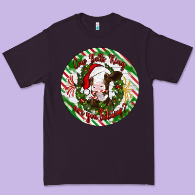 Christmas Cow Bells Ring Are You Listening Premium Tee Designed By Artiststas