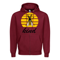 Burgundy Bee Kind Zipper Hoodie - Bettercallsaul
