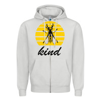 Dove Grey Bee Kind Zipper Hoodie - Bettercallsaul