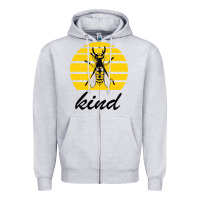 Heather Grey Bee Kind Zipper Hoodie - Bettercallsaul