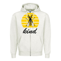 Oatmeal Heather Bee Kind Zipper Hoodie - Bettercallsaul