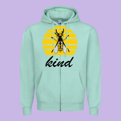 Bee Kind Zipper Hoodie Designed By Bettercallsaul