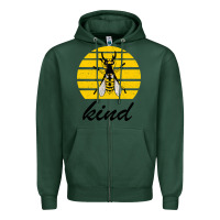 Sports Green Bee Kind Zipper Hoodie - Bettercallsaul