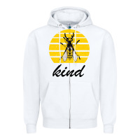 White Bee Kind Zipper Hoodie - Bettercallsaul