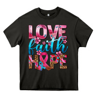 Asphalt love faith hope with cancer ribbon  ado Heavy Core Tee - AdoDesignShop