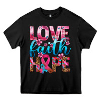 Black love faith hope with cancer ribbon  ado Heavy Core Tee - AdoDesignShop