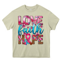 Mossy love faith hope with cancer ribbon  ado Heavy Core Tee - AdoDesignShop
