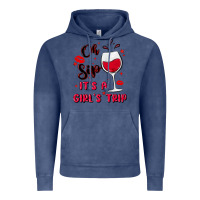Vintage Denim oh sip it's a girl's trip Vintage Hoodie - MaliasSmallBusiness