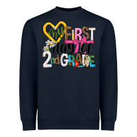 Navy my first day of 2nd grade Heavyweight Sweatshirt - NancyCooperArtShop