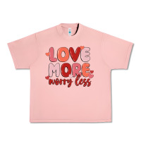 Salmon love more worry less Urban Heavy Tee - MaliasSmallBusiness