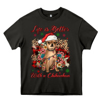 Asphalt christmas life is better with a chihuahua Heavy Core Tee - JahusDesignShop