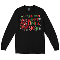 Black its wonderful time of the year Long Sleeve Tee - MaliasSmallBusiness
