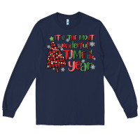 Navy its wonderful time of the year Long Sleeve Tee - MaliasSmallBusiness