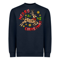 Merry Christmas Deer Heavyweight Sweatshirt | Teevron
