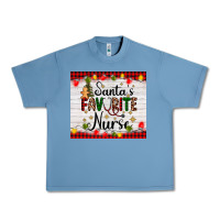 Pebble Blue santa's favorite nurse Urban Heavy Tee - AdoDesignShop