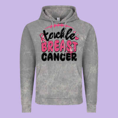 Tackle Breast Cancer Vintage Hoodie Designed By Maliassmallbusiness