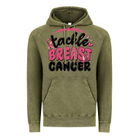 Vintage Olive tackle breast cancer Vintage Hoodie - MaliasSmallBusiness