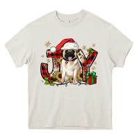 Cream christmas joy pug Heavy Core Tee - JahusDesignShop