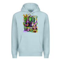 Blue Mist mardi gras gnomies truck Premium Hoodie - CowGirlArtShop