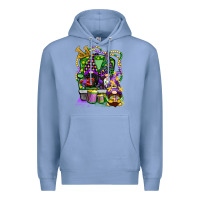 Colony Blue mardi gras gnomies truck Premium Hoodie - CowGirlArtShop