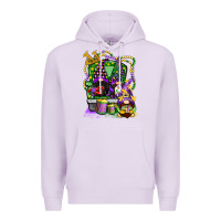 Lilac mardi gras gnomies truck Premium Hoodie - CowGirlArtShop