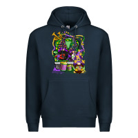 Navy mardi gras gnomies truck Premium Hoodie - CowGirlArtShop