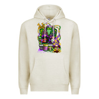 Oatmeal Heather mardi gras gnomies truck Premium Hoodie - CowGirlArtShop