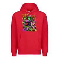 Red mardi gras gnomies truck Premium Hoodie - CowGirlArtShop